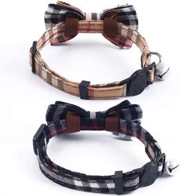 img 3 attached to 🐱 SuperBuddy Cat Collars: Stylish Breakaway Bow Bell Collars - 2 Pack Kitten & Cat Collar Set with Removable Bowtie - Perfect for Cats & Kittens!