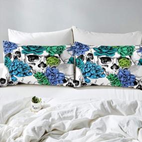 img 2 attached to Feelyou Skeleton Comforter Pillowcases Microfiber
