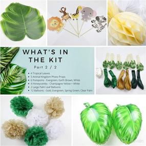 img 1 attached to 🐘 Safari Baby Shower Decorations for Boys - 60 PCS Jungle Baby Shower Decorations – Baby Boy Baby Shower Decor - Jungle Theme Baby Shower Decor - Greenery Baby Shower Decorations Gender Neutral Oh Baby+
