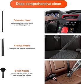 img 1 attached to 🧹 Niecarva Car Vacuum Cleaner with 7500PA/150W/12V High Power, Portable Handheld Vacuum for Car with LED Light, 16.4 Ft Cord, Car Cleaning Kit for Men and Women