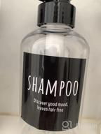 img 1 attached to Refillable 10.1Oz Shampoo Bottles With Grey Pump Dispenser For Shower, Body Soap, And Hair Conditioner - Set Of 3 review by Sean Chambers