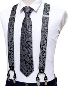 img 3 attached to Barry Wang Suspender Necktie Elastic Designer Men's Accessories best for Ties, Cummerbunds & Pocket Squares