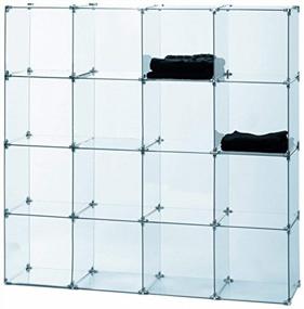 img 2 attached to Pack Of 10 Tempered Glass Cubbies By Econoco - Enhance Your Retail Display
