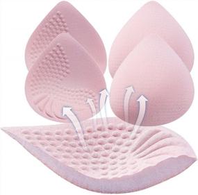 img 4 attached to PRETTYWELL Bra Pads Inserts, 2 Pairs Latex Bras Inserts For Sports Bras, Bra Cups Inserts For Bikini Tops