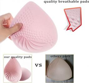 img 2 attached to PRETTYWELL Bra Pads Inserts, 2 Pairs Latex Bras Inserts For Sports Bras, Bra Cups Inserts For Bikini Tops