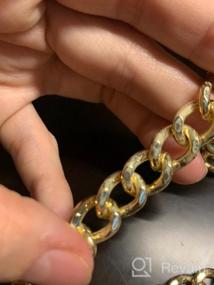 img 7 attached to Стильные многослойные позолоченные ожерелья FAMARINE с геометрическими подвесками - идеальный подарок для девочки-подростка!