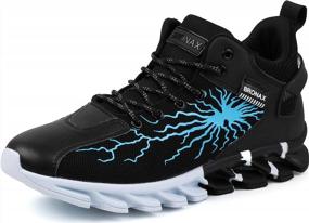 img 4 attached to Men'S Outdoor Athletic Sneakers: BRONAX Mid Top Tennis Shoes