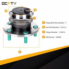 img 1 attached to OCPTY 2Pc Rear Wheel Bearing And Hub Assembly 512347 For 2004-2013 Mazda 3/5 5-Lug W/ABS