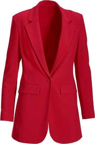 img 4 attached to Beyond Wrinkle Resistant One Button Boyfriend Maritime Women's Clothing : Suiting & Blazers