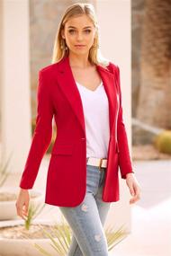 img 1 attached to Beyond Wrinkle Resistant One Button Boyfriend Maritime Women's Clothing : Suiting & Blazers