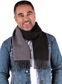 img 3 attached to 🧣 Inca Fashions - Alpaca Wool Scarf - 100% Pure Baby Alpaca - Reversible Double-Sided Contrast Scarf