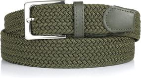 img 2 attached to 👔 Elevate Your Style with BSLLNEK Elastic Braided Stretch Belts for Men