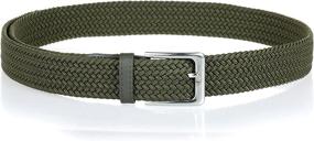 img 1 attached to 👔 Elevate Your Style with BSLLNEK Elastic Braided Stretch Belts for Men