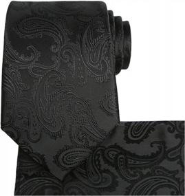 img 4 attached to KissTies Mens Extra Long Tie Paisley Pattern Necktie + Gift Box (63'' XL)