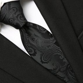 img 2 attached to KissTies Mens Extra Long Tie Paisley Pattern Necktie + Gift Box (63'' XL)