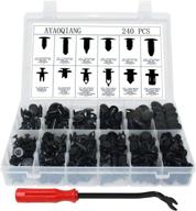 🚗 240 pcs car push retainer kit: universal bumper clips set with free fastener remover - fits gm, ford, toyota, honda, chrysler логотип