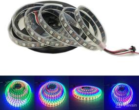 img 4 attached to 💡 HKBAYI 4M 5V 60Leds/M 240pixels WS2812B RGB LED Strip - Programmable & Waterproof IP67