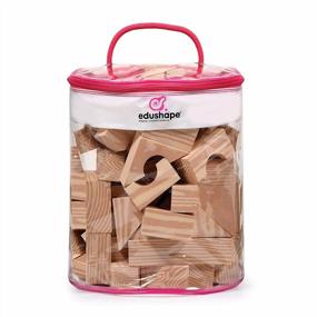 img 4 attached to 80-Piece Edushape Wood-Like Soft Baby Blocks - Nurturing Imagination And Creativity For Babies And Toddlers