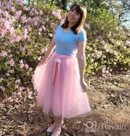 img 1 attached to DRESSTELLS Women'S Knee-Length Tulle Skirt - Layered, Long, Adult Tutu For Prom, Parties, And Special Occasions, Midi Length review by Isaac Valdivieso
