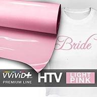 🎀 vvivid+ pink premium heat transfer vinyl film - ideal for cricut, silhouette & cameo machines (12" x 72" - 6ft) logo