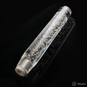 img 1 attached to 🌈 Multicolor Gradient LED Shift Knob - Geevorks 30cm Crystal Transparent Bubble Gear Shifter - Universal Automotive Interior Accessories
