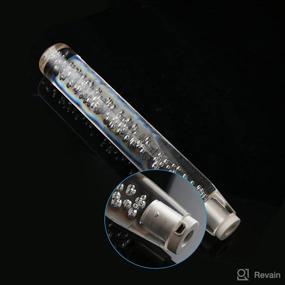 img 2 attached to 🌈 Multicolor Gradient LED Shift Knob - Geevorks 30cm Crystal Transparent Bubble Gear Shifter - Universal Automotive Interior Accessories