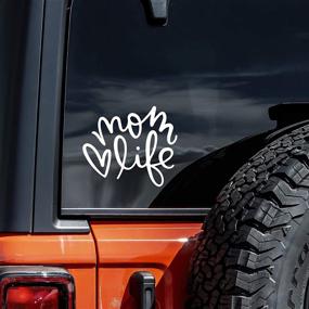 img 4 attached to 🚗 Mom Life Decal Vinyl Sticker for Cars, Trucks, Walls, Laptops - White, 5.5" x 4