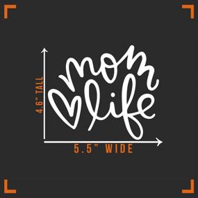 img 1 attached to 🚗 Mom Life Decal Vinyl Sticker for Cars, Trucks, Walls, Laptops - White, 5.5" x 4