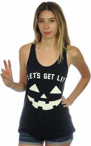 img 3 attached to Delfina Women'S Halloween Tank Top - Fun And Frightful Party Wear