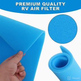 img 3 attached to 🔵 2 Pack Blue RV AC Filter Replacement | Compatible with Coleman, Winnebago Air Conditioner | 15"x15"x1/4" | Foam Filter | Replace for 6798A3761, 108892-01-703