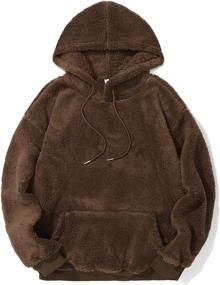 img 1 attached to Stay Cozy And Stylish This Winter With PEGENO Men'S Fuzzy Sherpa Hoodie Pullover