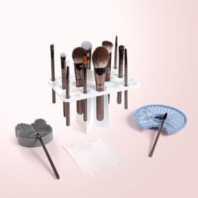 img 4 attached to 18PCS Makeup Brush Set Coffe And Makeup Brushes Cleaning Set