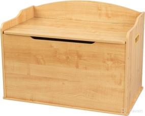 img 4 attached to 🎁 KidKraft Austin Wooden Toy Box/Bench: Natural Safety-Hinged Lid, Perfect Gift for Ages 3+ - Amazon Exclusive