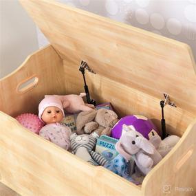 img 1 attached to 🎁 KidKraft Austin Wooden Toy Box/Bench: Natural Safety-Hinged Lid, Perfect Gift for Ages 3+ - Amazon Exclusive