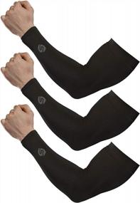 img 4 attached to Stay Protected In The Sun With SHINYMOD'S UV Arm Sleeves - Ideal For Men And Women During Cycling, Running, Driving, And Golfing