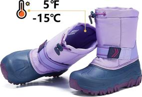 img 2 attached to 👟 Ultimate Protection for Boys: MORENDL Toddler Waterproof Resistant Cold Weather Shoes for Outdoor Adventures
