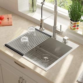 img 4 attached to Upgrade Your Kitchen With Lordear'S 25 Inch Stainless Steel Drop In Single Bowl Sink