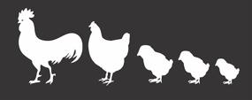 img 1 attached to 🐔 Chicken Family Die-Cut Vinyl Window Decal/Sticker for Car/Truck - 8.5x3 inches