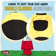 🐶 zooz pets snoopy dog warm vest, official charlie brown brand for pets - easy, cute, and colorful vest for dogs and cats! protect your puppy or senior with this stylish pet vest. logo