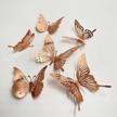 rose gold 72pcs 3d butterfly wall decor - removable stickers for bedroom, living room & kids room birthday party decoration logo