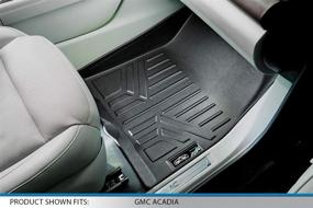 img 2 attached to 🚗 MAXLINER Floor Mats and Cargo Liner Set, Black, for 2017-2021 GMC Acadia with 2nd Row Bucket Seats - 3 Rows & Rear 3rd Row Coverage