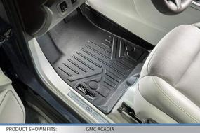 img 3 attached to 🚗 MAXLINER Floor Mats and Cargo Liner Set, Black, for 2017-2021 GMC Acadia with 2nd Row Bucket Seats - 3 Rows & Rear 3rd Row Coverage