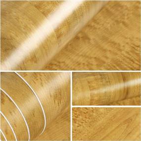 img 2 attached to VEELIKE 15.7''X354'' Brown Wood Wallpaper Peel And Stick Removable Waterproof Wood Grain Contact Paper Self Adhesive Wood Texture Contact Paper Vinyl Wrap For Cabinets Furniture Wall Coverings Bedroom