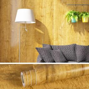 img 4 attached to VEELIKE 15.7''X354'' Brown Wood Wallpaper Peel And Stick Removable Waterproof Wood Grain Contact Paper Self Adhesive Wood Texture Contact Paper Vinyl Wrap For Cabinets Furniture Wall Coverings Bedroom