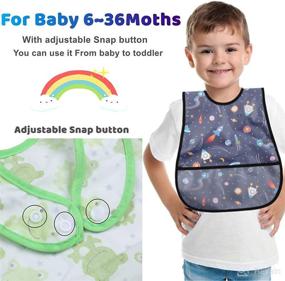 img 1 attached to 👶 Waterproof Baby Bib with Pocket - Feeding Bib for Toddler Boy Girl, Washable 6-36M