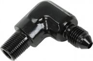 aluminum 6 an to 1/4 npt male fitting 90 degree elbow adapter for fuel systems by smileracing black logo