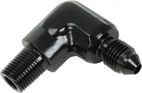 img 4 attached to Aluminum 6 AN To 1/4 NPT Male Fitting 90 Degree Elbow Adapter For Fuel Systems By Smileracing Black