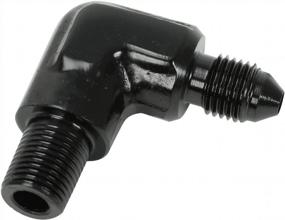 img 3 attached to Aluminum 6 AN To 1/4 NPT Male Fitting 90 Degree Elbow Adapter For Fuel Systems By Smileracing Black