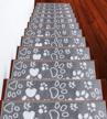 4-pack sussexhome carpet stair treads - pet & kid friendly, self adhesive safety to prevent slipping on wooden steps logo
