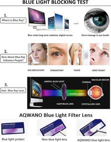 img 2 attached to 👓 AQWANO 4 Pack of Oversized Cat Eye Computer Reading Glasses: Blue Light Blocking Fashion Leopard Print Readers for Women - Stylish Look (3.50 Strength)